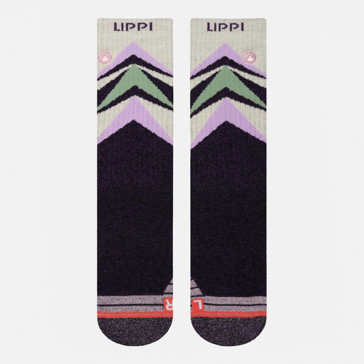 LIPPI - Calcetin Mujer Trekking Warm Socks Melange Morado Oscuro Lippi