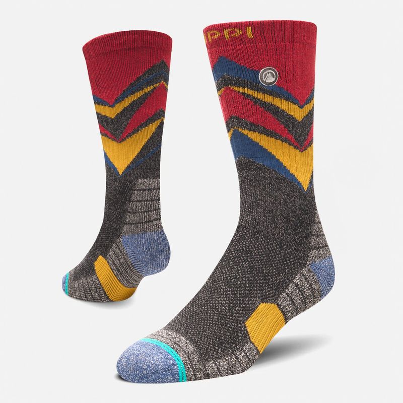 LIPPI - Calcetin Hombre Trekking Warm Socks Melange Rojo Lippi