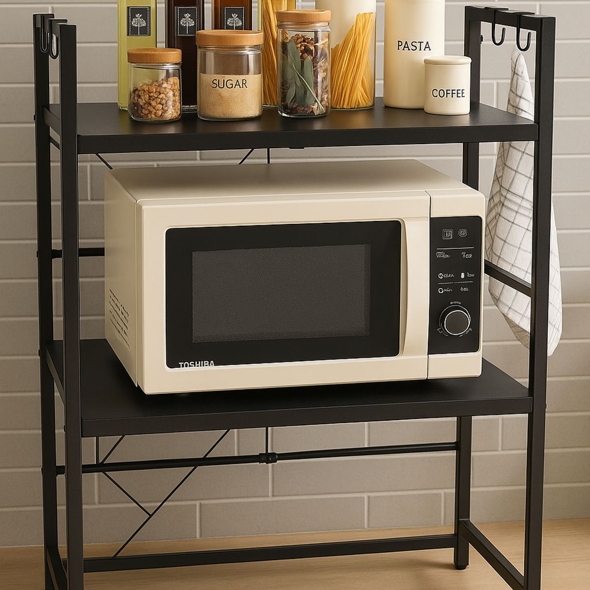 COSAS CASA - Organizador Estante Repisa De Cocina Microondas Extensible