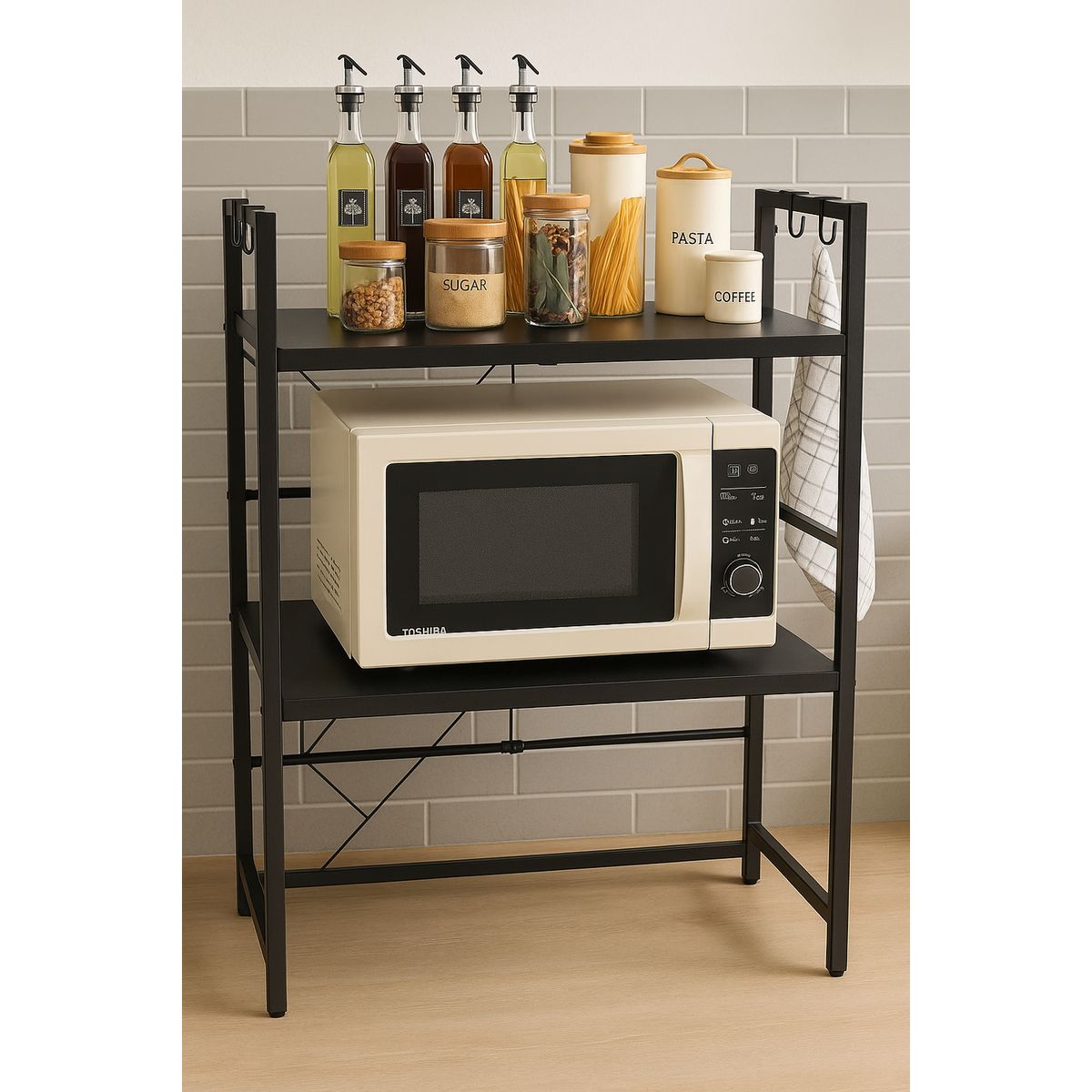 COSAS CASA - Organizador Estante Repisa De Cocina Microondas Extensible