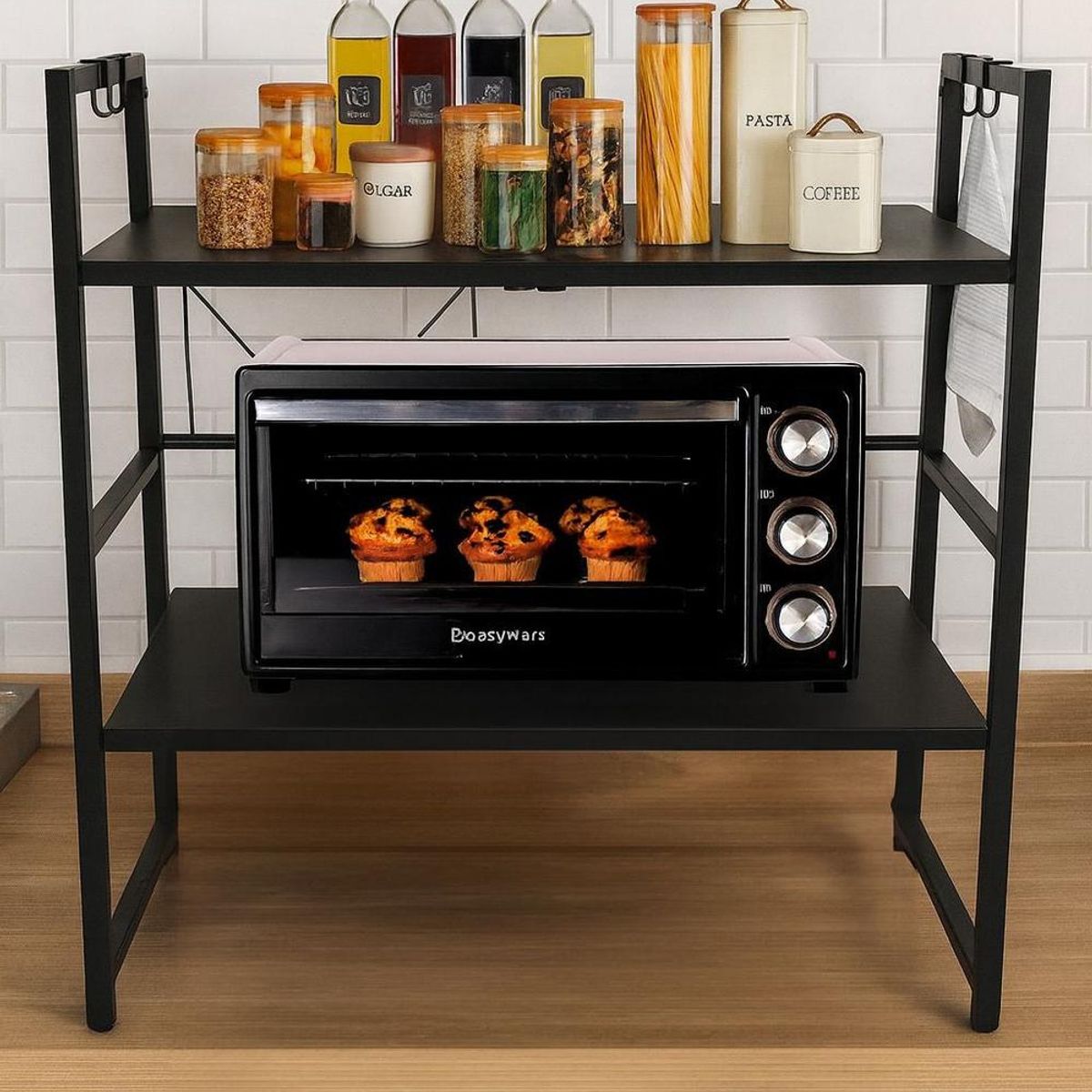 COSAS CASA - Organizador Estante Repisa De Cocina Microondas Extensible