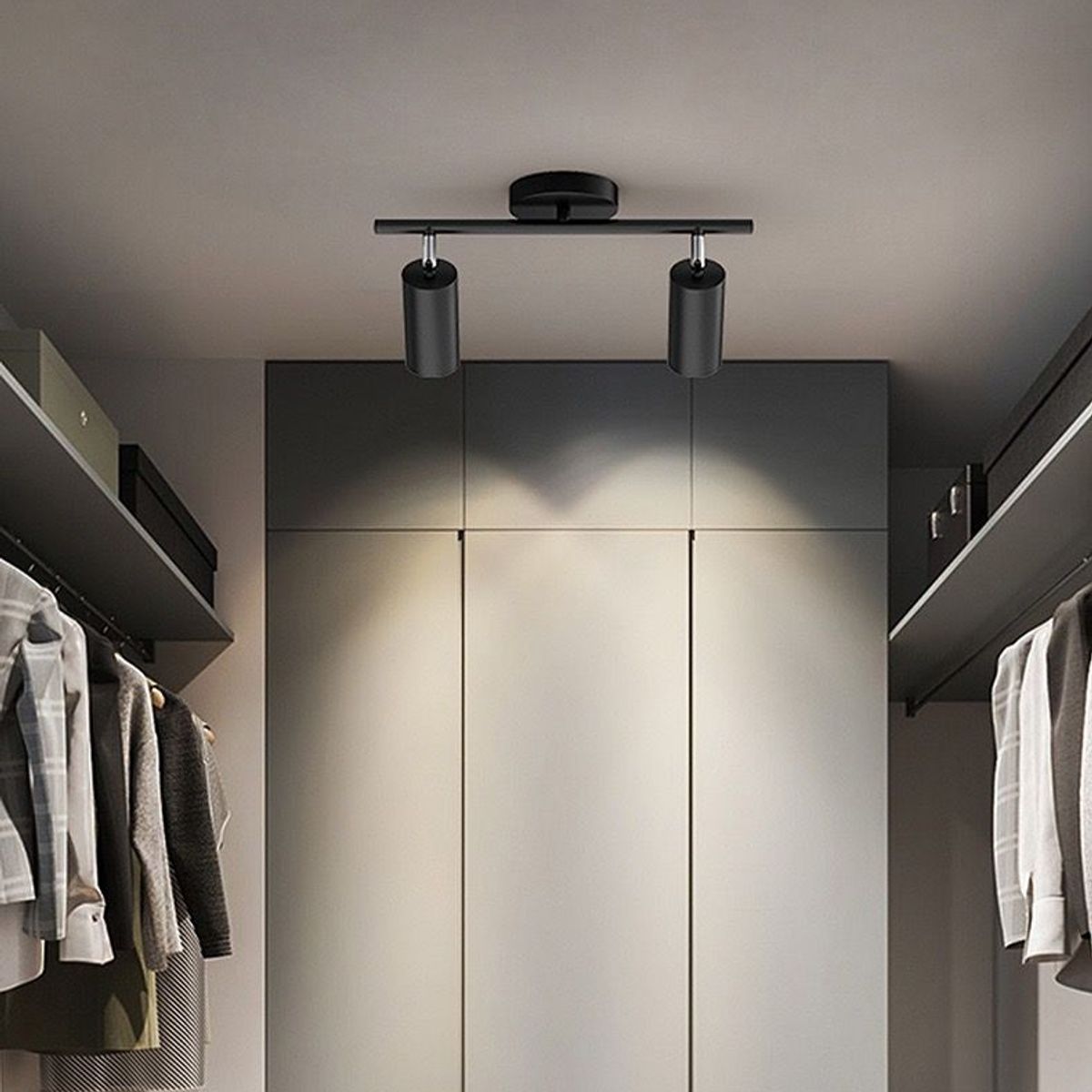 GENERICO - Barra Timo 2 luces negro mate 30cm