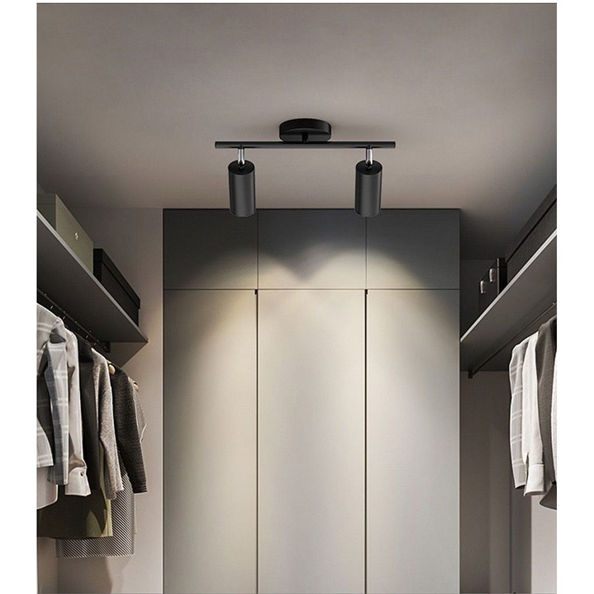 GENERICO - Barra Timo 2 luces negro mate 30cm