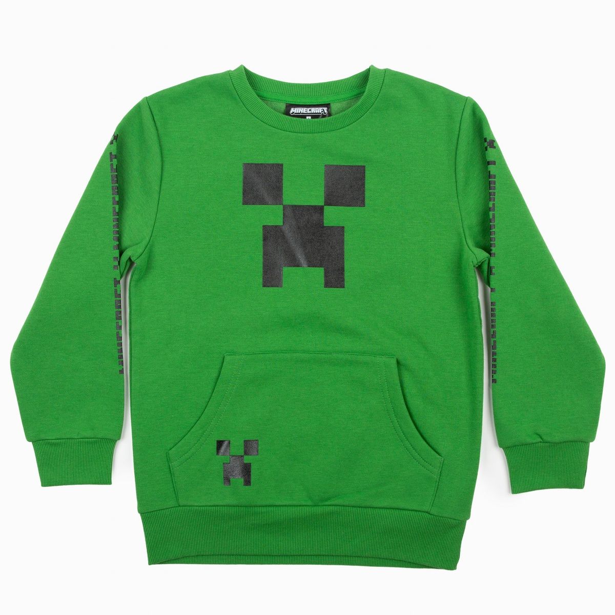 MINECRAFT - Poleron Niño Creeper Logo Verde Minecraft