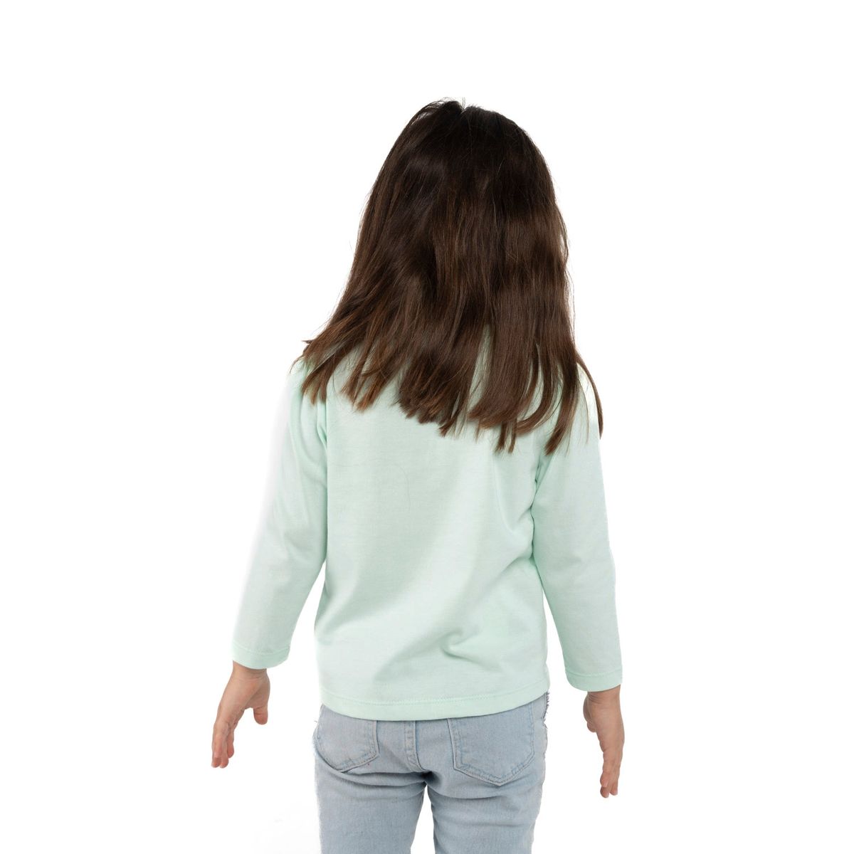 DISNEY - Polera Manga Larga Niña Daisy Minnie Turquesa Disney