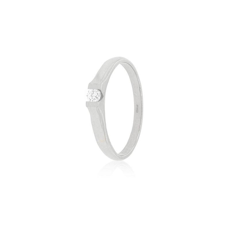 JB JOYAS BARON - Anillo Compromiso Platino 950  Nantes 1x12ptos Diamante
