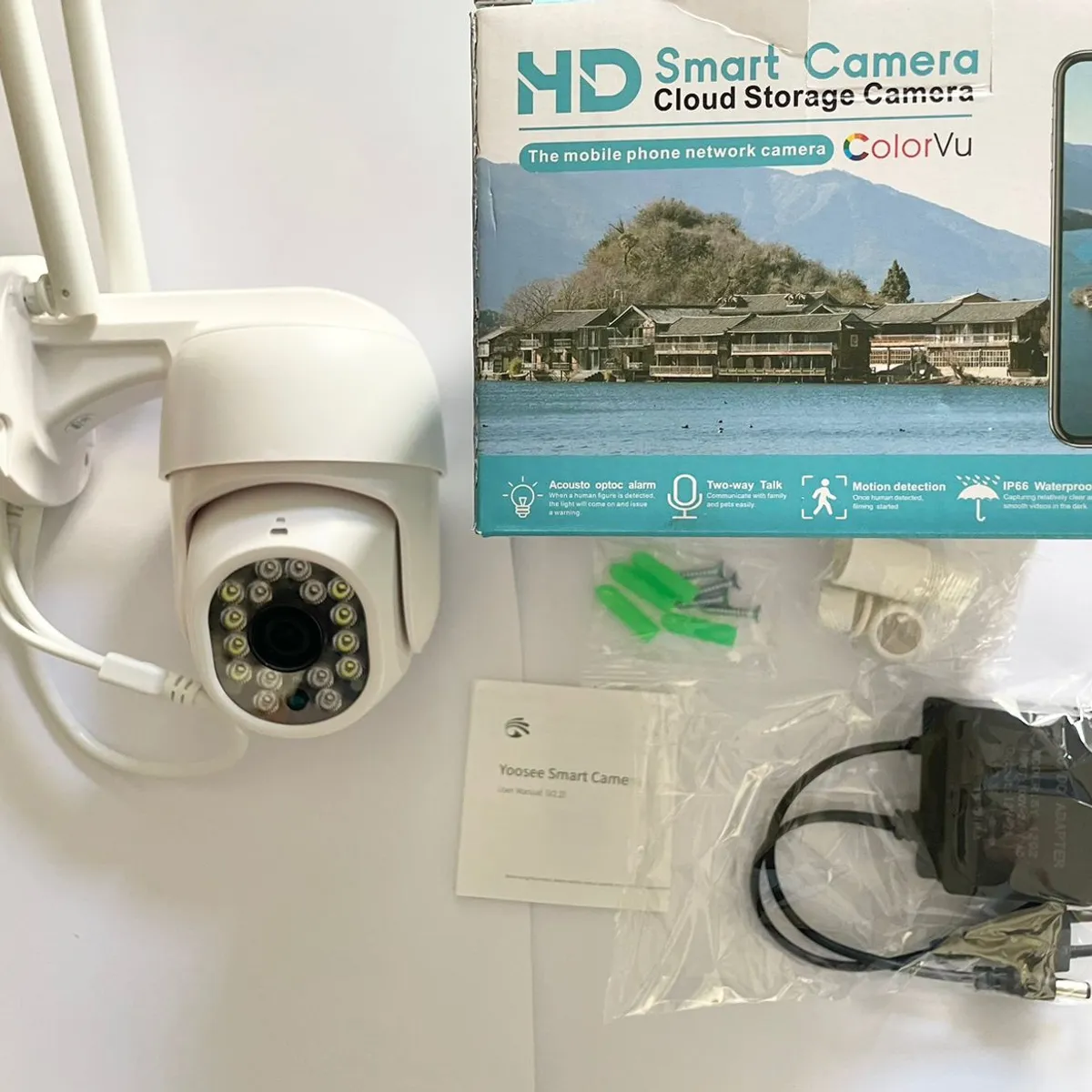 GENERICO - Cámara Seguridad WIFI  Ip66 con visión nocturna a color APP Yoosee