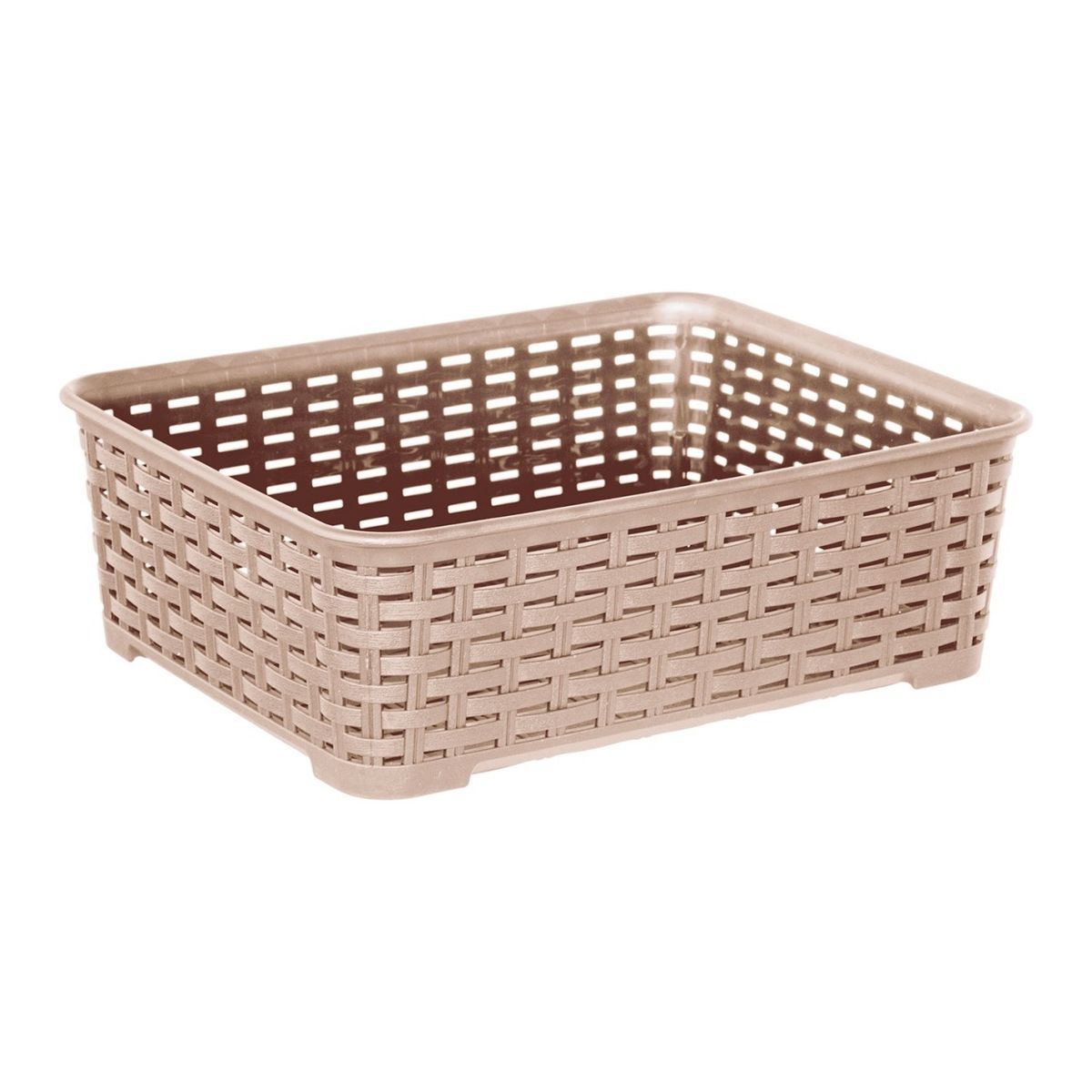 REYPLAST - Canastilla Canasta Organizadora Multiusos Rattan 1.4 Litros