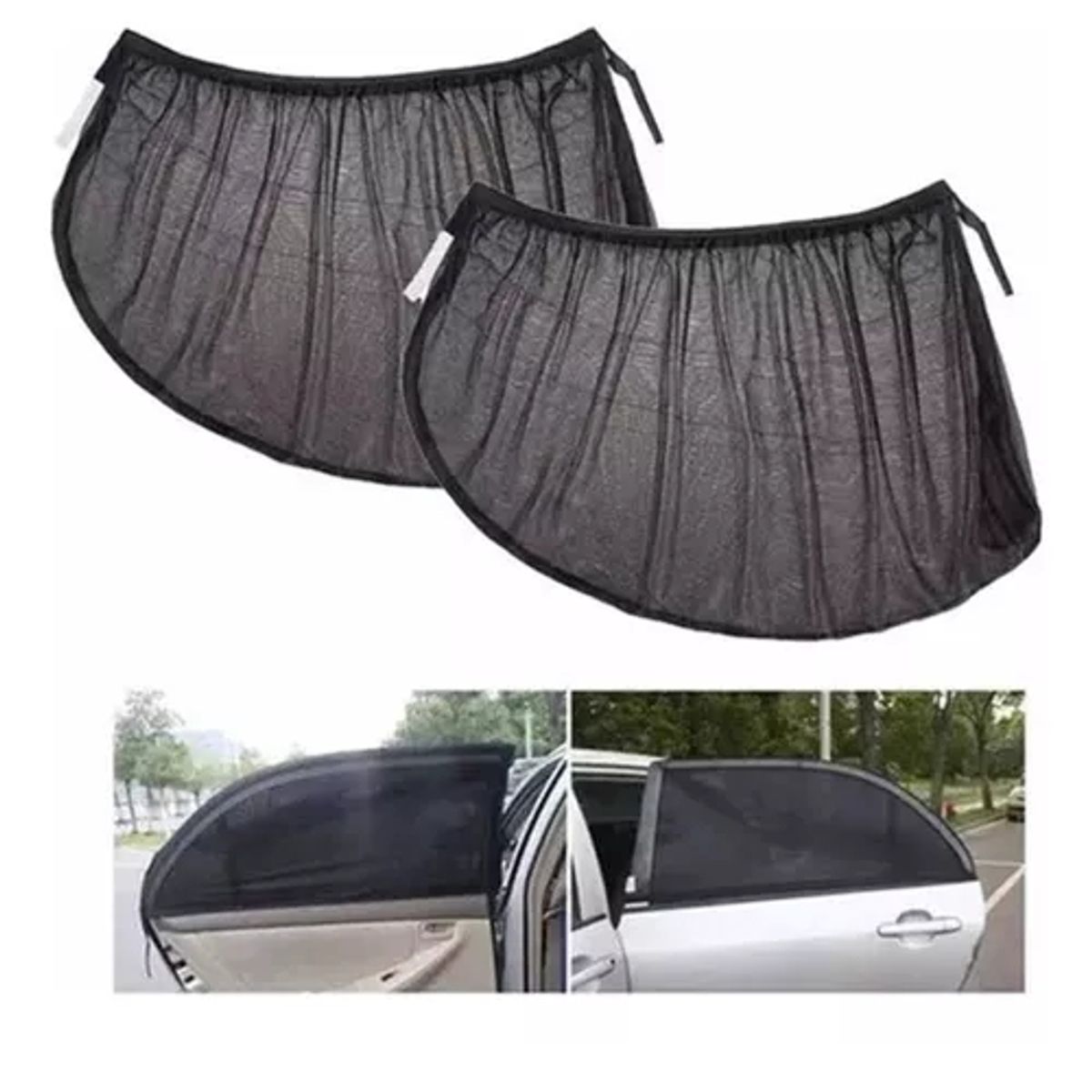 GENERICO - Malla Tapa Sol Para Auto Protector De Ventana