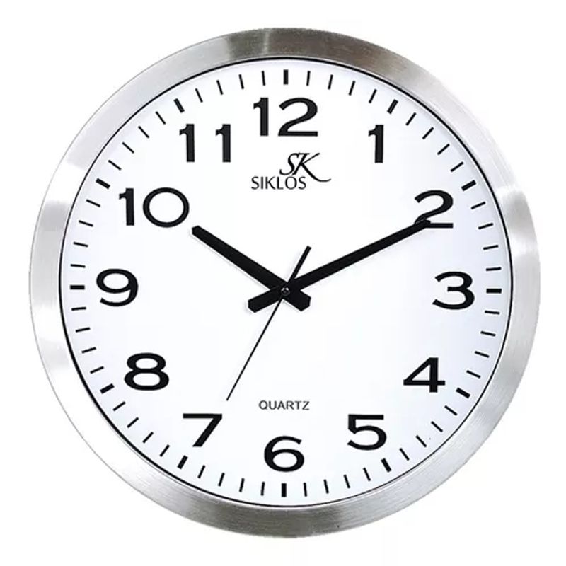 GENERICO - Reloj Pared Metal Siklos Gc801 20 Cm Silencioso Relojesymas