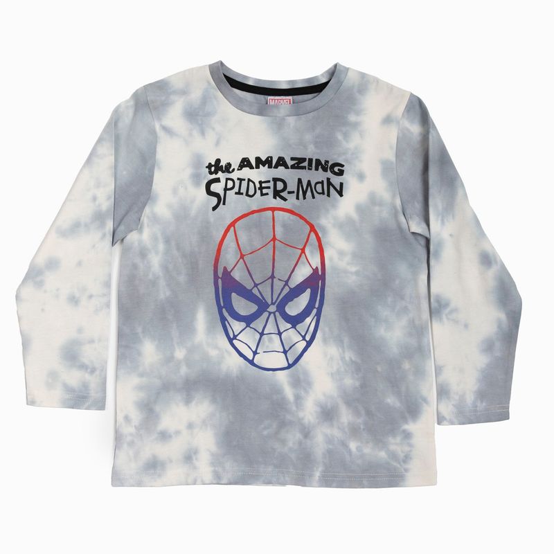 MARVEL - Polera Manga Larga Niño Amazing Spiderman Gris Marvel