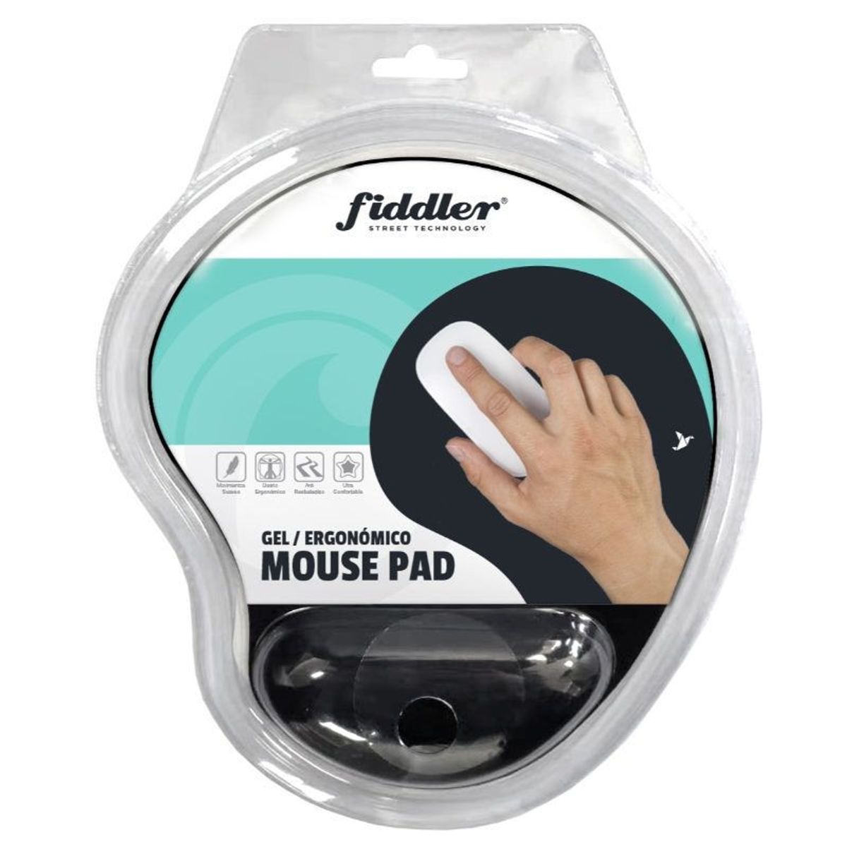 FIDDLER - Mouse Pad Fiddler Gel Negro FD-MP01