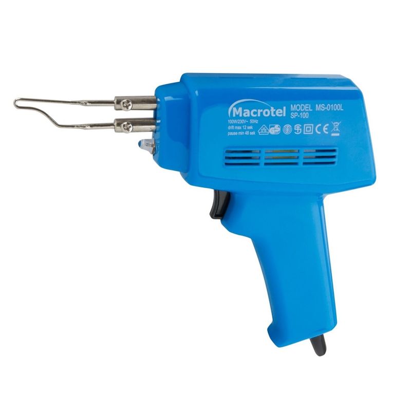 MACROTEL - Cautín eléctrico Tipo Pistola 100W Macrotel