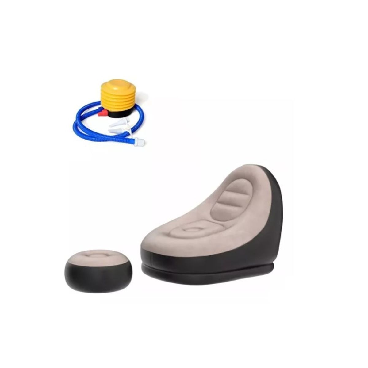 GENERICO - Sillón Inflable Puff Tumbona Con Reposa Pies