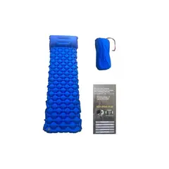 GENERICO - Colchoneta Inflable Portáti Y Acoplable Ligera Camping Azul