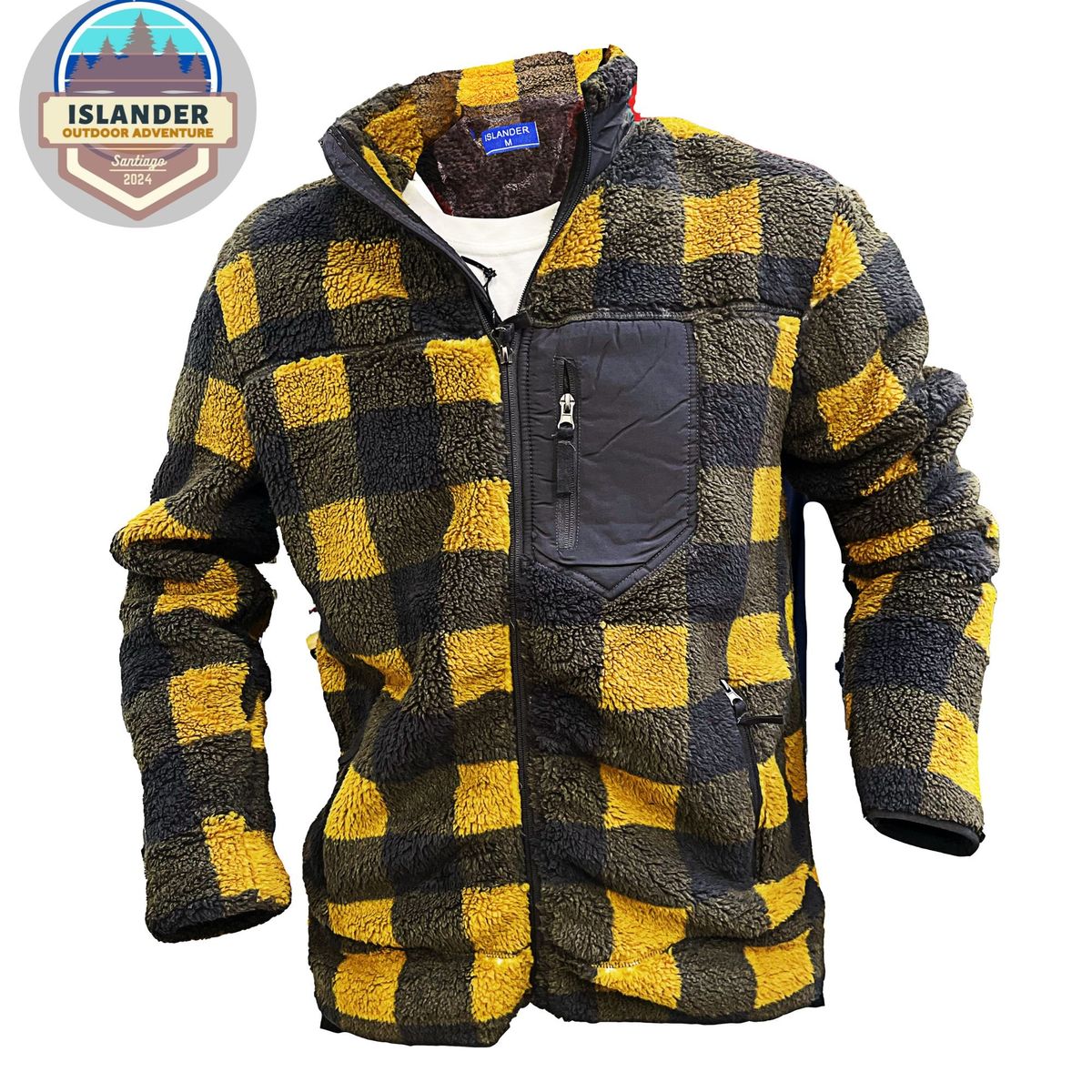 ISLANDER - Polerón -Sherpa- Estampado  - Cuadros -