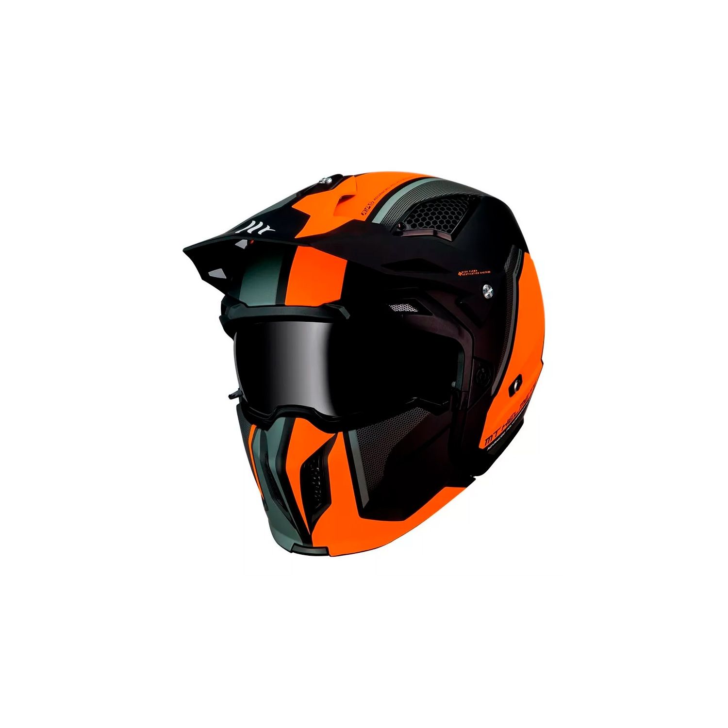 GENERICO Casco De Moto Mt Helmets Streetfighter Sv Twin C4 Naranjo
