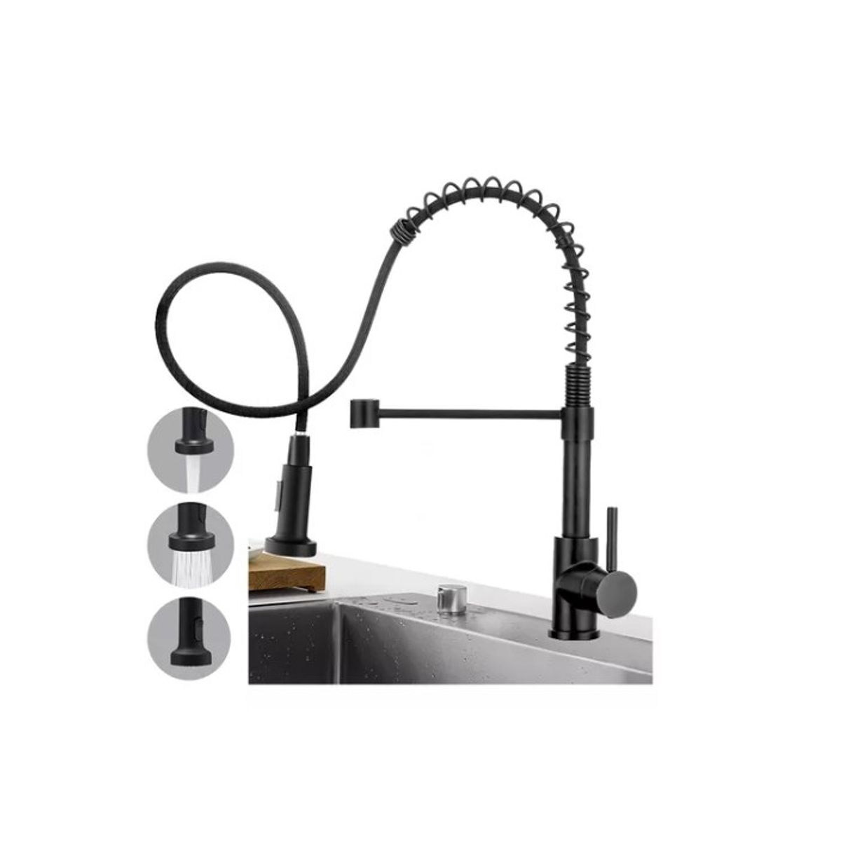 GENERICO - Llave Monomando Lavaplatos Flexible Griferia Cocina