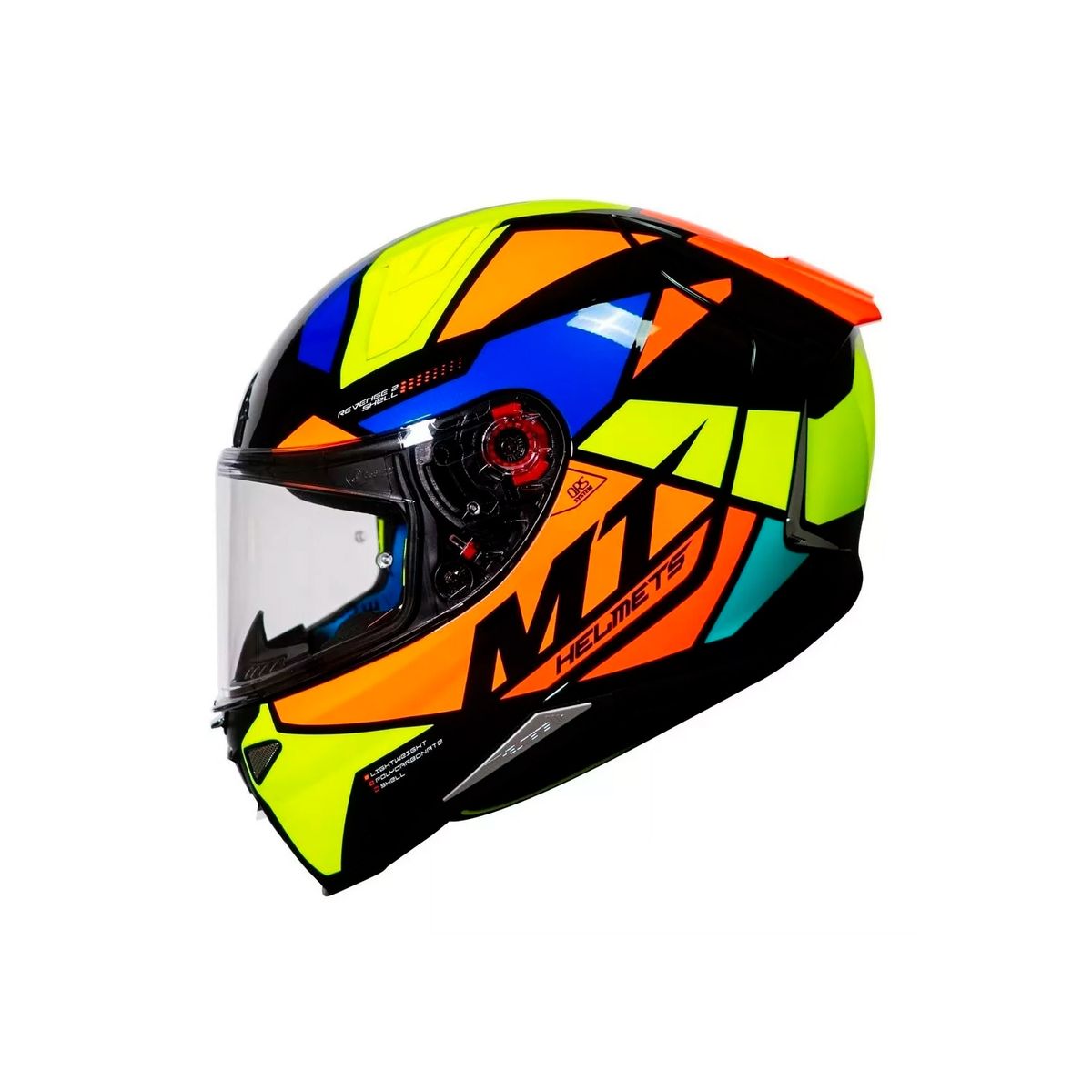 GENERICO - Casco De Moto Mt Helmets Revenge 2 Scalpel C3 Amarillo Fluo