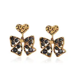 LUXURYJOYAS - Aros Cinta Vintage Oro Hecho Cristales Envejecidos bañado