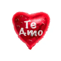 GENERICO - Pack de 6 Globo Metalico Corazon 45 cm