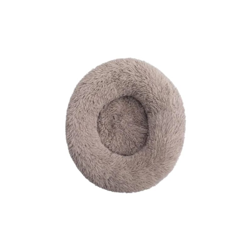 GENERICO - Camas Para Perros o Gatos 60cm Café Felpa Antiestrés