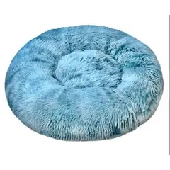 GENERICO - Camas Para Mascotas Peludas Antiestrés 60cm Azul Turquesa