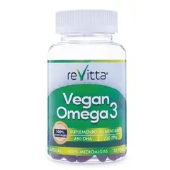 REVITTA WELLNESS - Omega 3 Vegan 1 Frasco 120 Cápsulas. Revitta