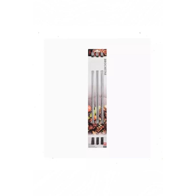GENERICO - Brochetas 12 Pcs Acero Inoxidable Para Barbacoas