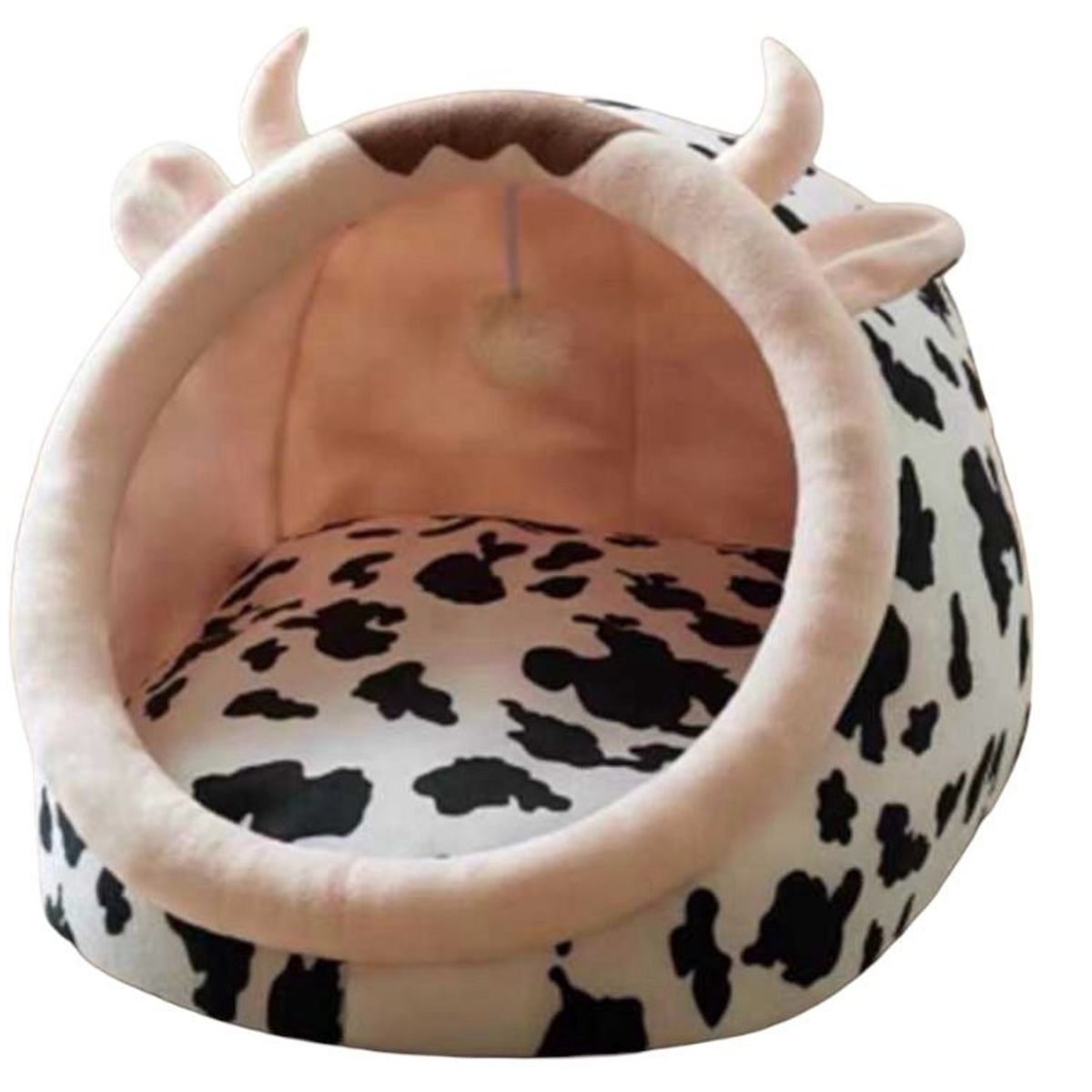 GENERICO - Cama Iglú Para Gatos Suaves y Cómodas Diseño Vaca M