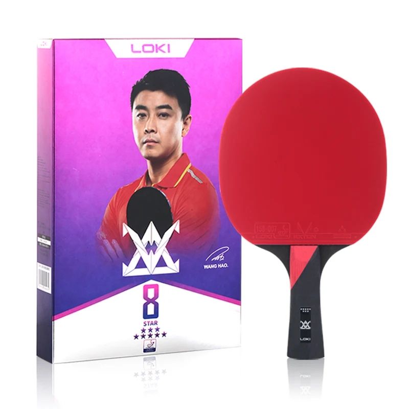 LOKI - Paleta Tenis De Mesa Loki 8 Estrellas Pro Mango Tradicional