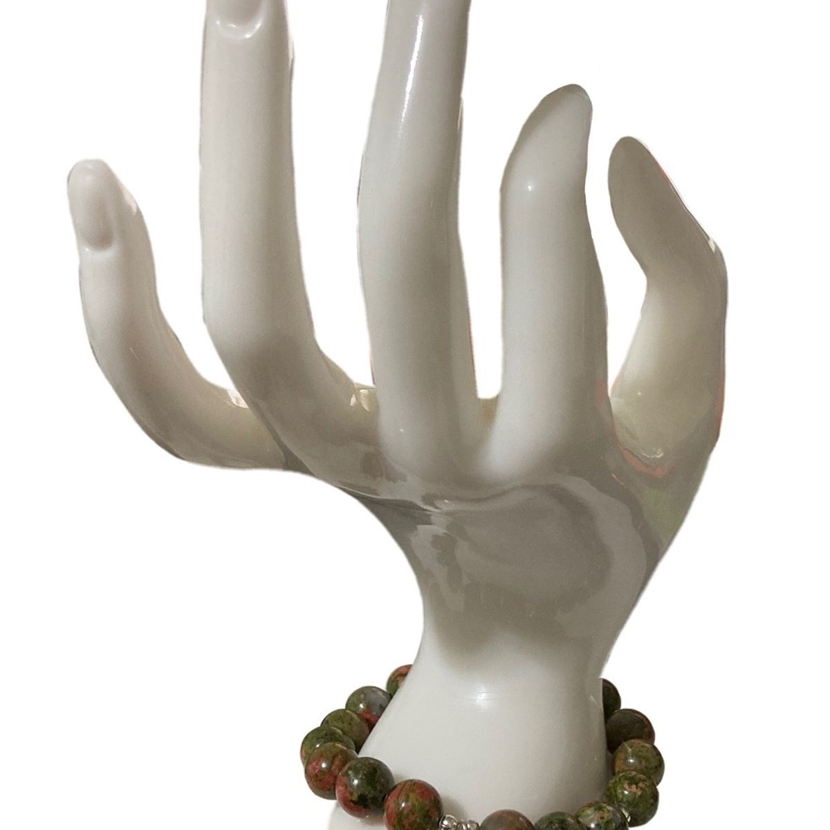 TAETHAI - Pulsera de plata 925 con piedra Unakita