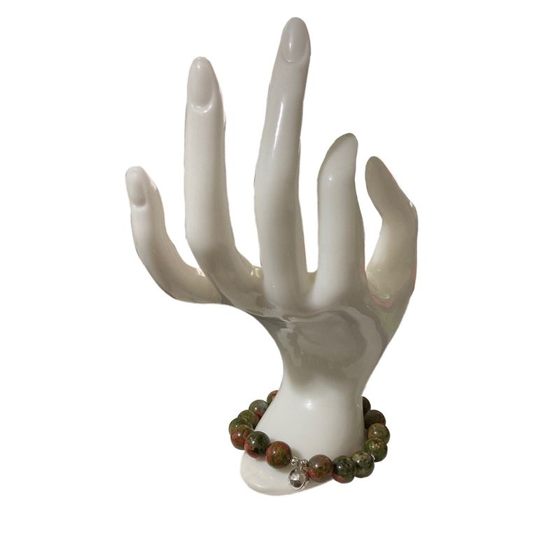 TAETHAI - Pulsera de plata 925 con piedra Unakita