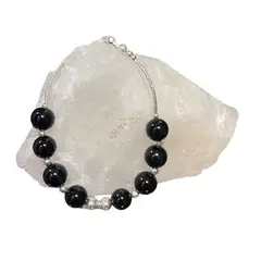 TAETHAI - Pulsera de plata 925 con piedra Ónix