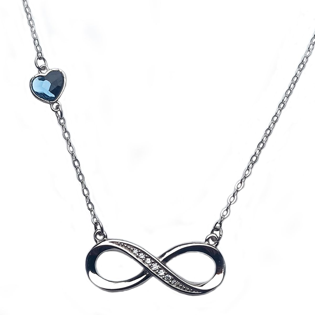 GENERICO - Cadena y colgante infinito y corazón