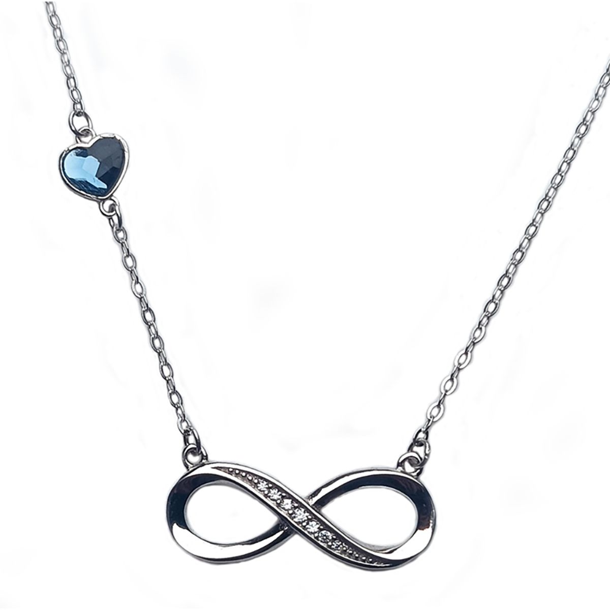 GENERICO - Cadena y colgante infinito y corazón