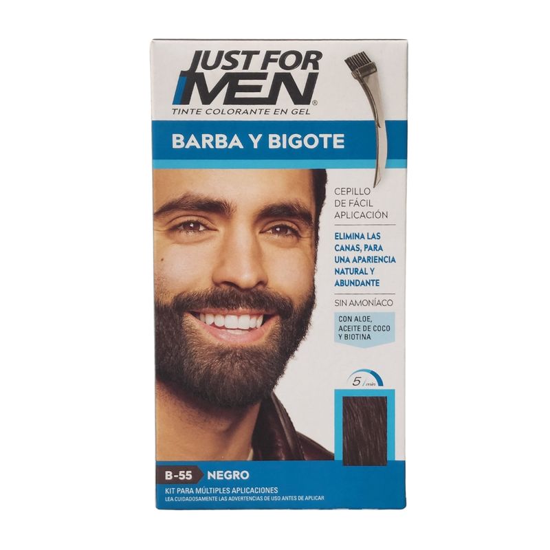 JUST FOR ME - Just For Men Tintura Barba y Bigote Color Negro 28g