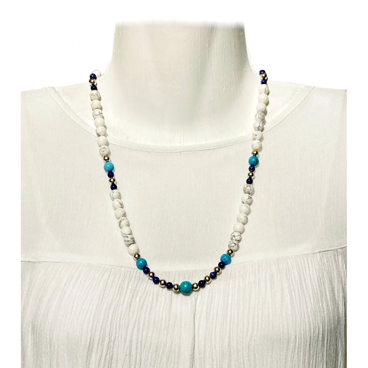 TAETHAI - Collar de piedras naturales y plata 925 exclusivo