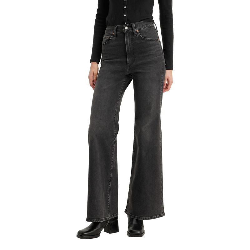 LEVIS - Jeans Mujer Ribcage Bells Negro Levis