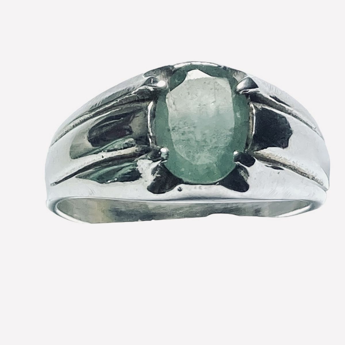 TAETHAI - Anillo de plata 925 con Esmeralda natural