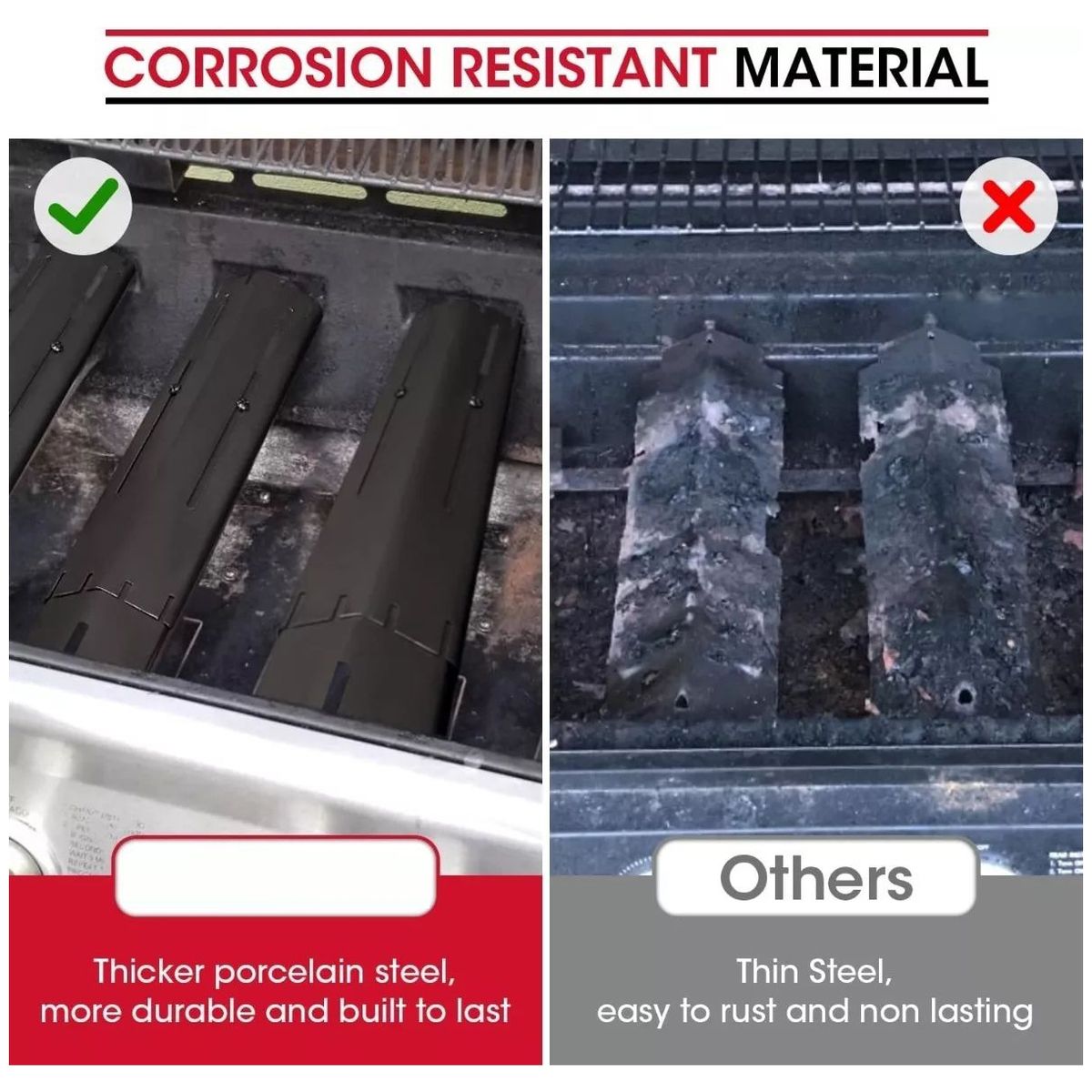 KUANGYE - Difusor De Fuego Ajustable De Calor Llama Parrilla A Gas