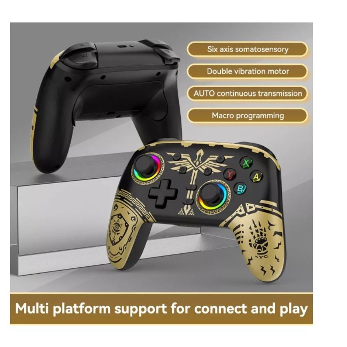 GENERICO - Control Genérico Rgb Para Nintendo Switcholedlitepcmóvil Negro