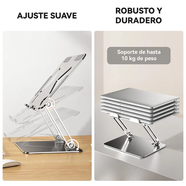 VIDITA - Soporte Base Alzador Notebook Laptop Mac Plegable Ajustable