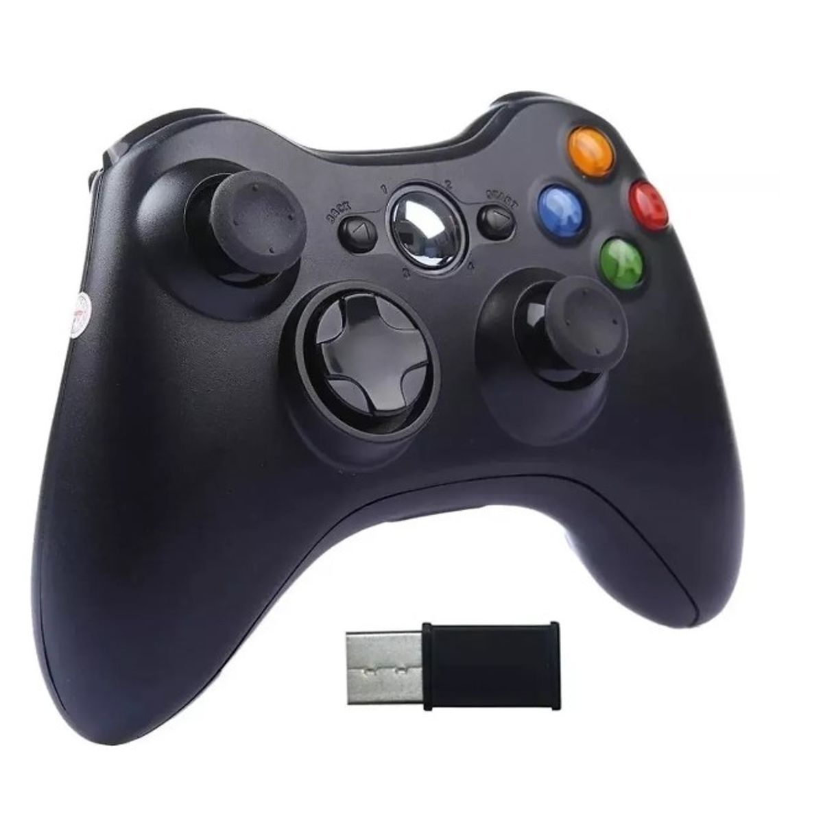 GENERICO - Pack X2 Control Mando Para Xbox 360 Pc Joystick Inalámbrico Negro