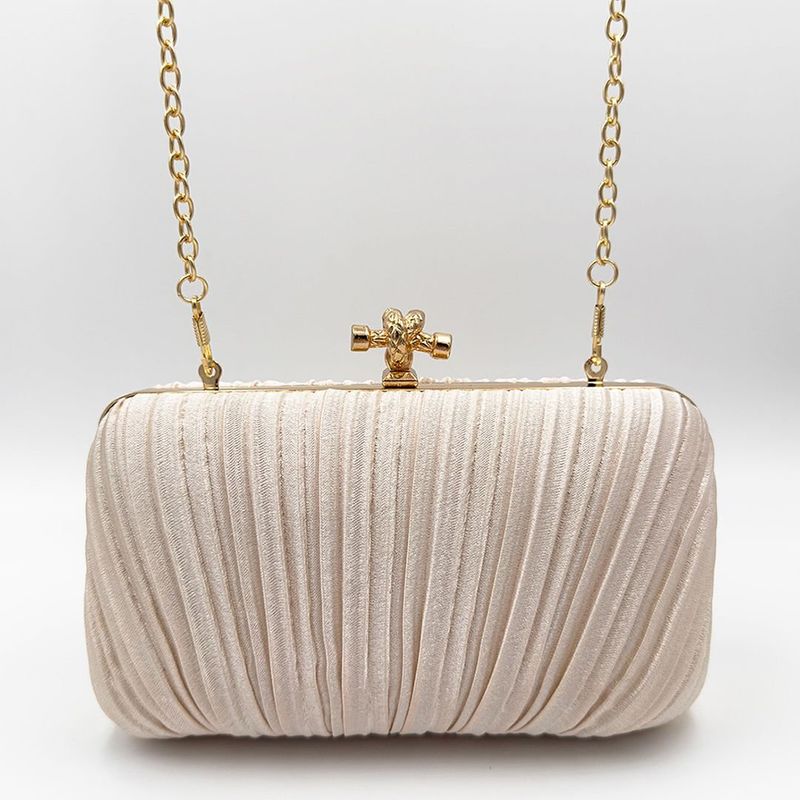 BONVERANO - Mini Cartera de Mano Cuadrada Brillante - Negro