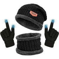 Conjunto Gorro Cálido Bufanda Y Guantes Unisex 3 Piezas