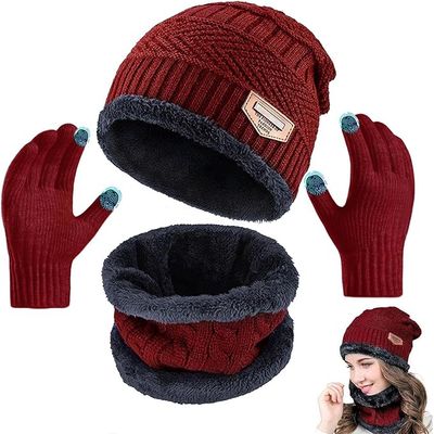 Imagen 1 del producto Conjunto Gorro Cálido Bufanda Y Guantes Unisex 3 Piezas