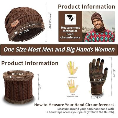 Imagen 2 del producto Conjunto Gorro Cálido Bufanda Y Guantes Unisex 3 Piezas