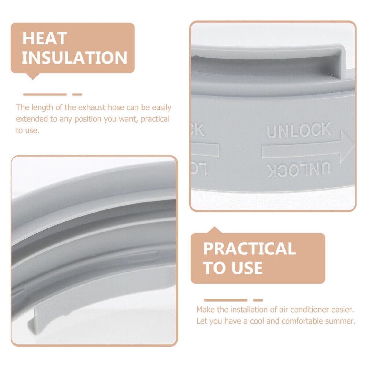 KUANGYE - Adaptador Manga Tubo Aire Acondicionado 15cm Diámetro Kuangye