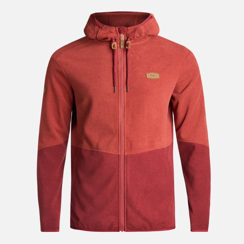 LIPPI - Poleron Hombre Stripes Nano-F Full Zip Hoody Burdeo Lippi